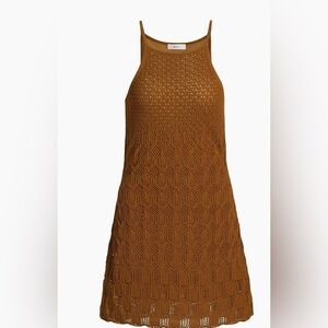 Brown Sleeveless Knit Dress